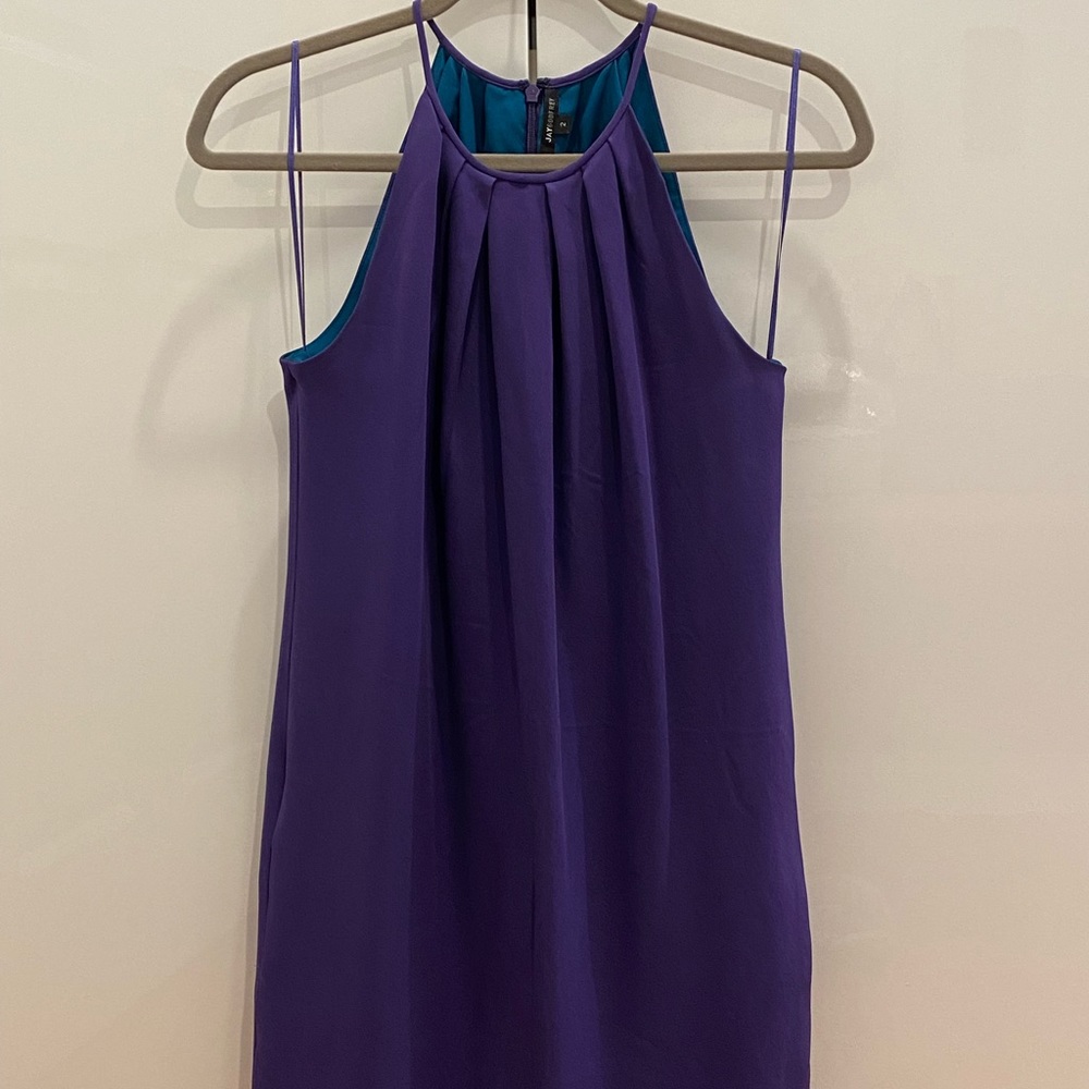 Jay Godfrey Purple Halter Style Silk Dress